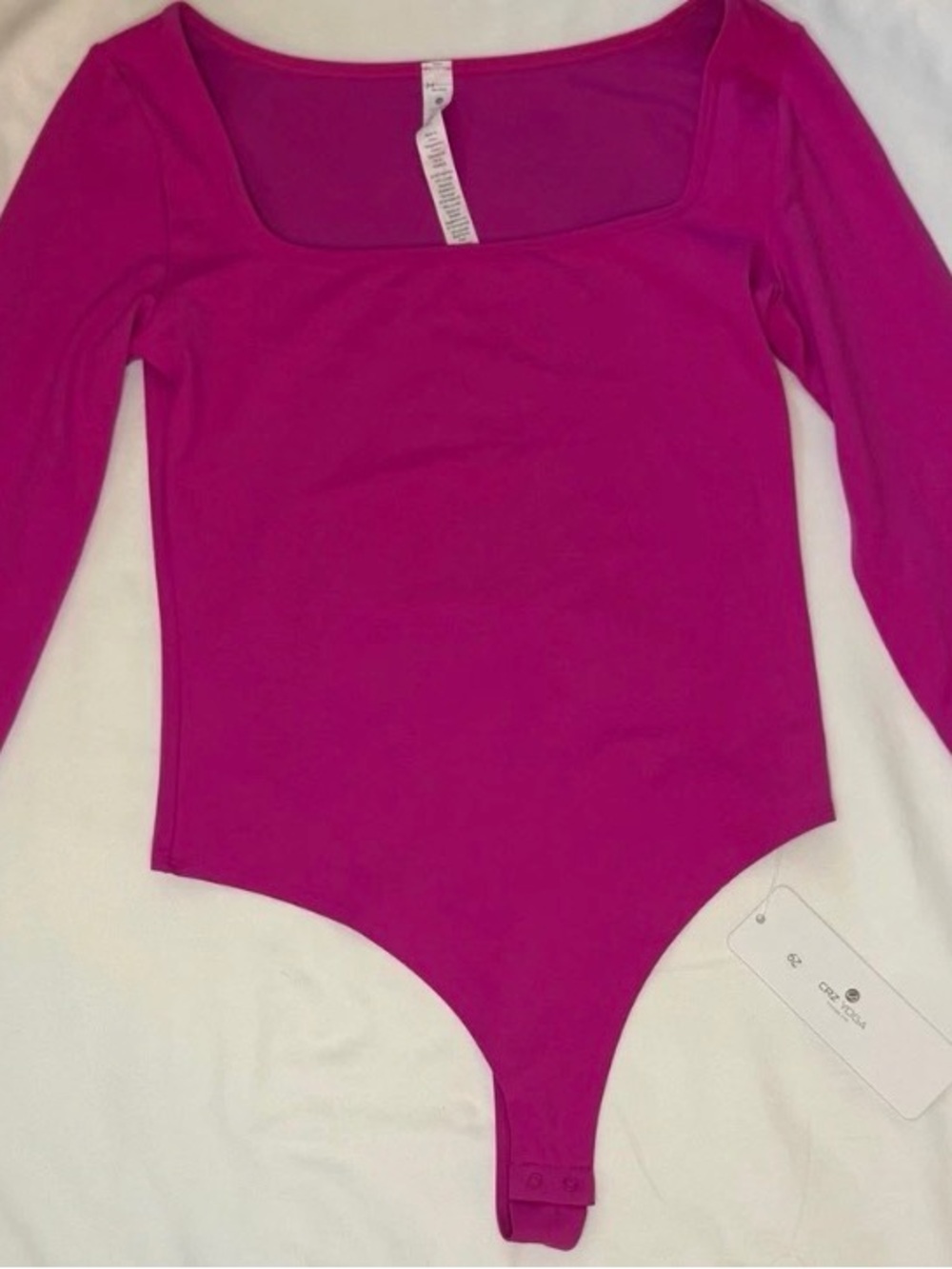 CRZ YOGA Long Sleeve Hibiscus One-Piece Bodysuit
